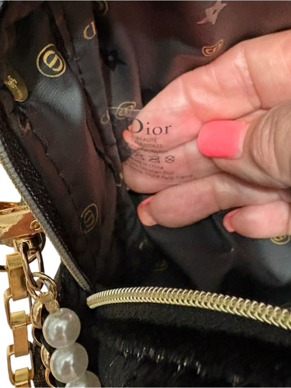 Dior Beaute Shimmering Velour Upcycled Crossbody Bag - Picture 6 of 8